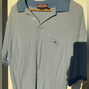 Vineyard Vines polo shirt Medium Blue Stripe